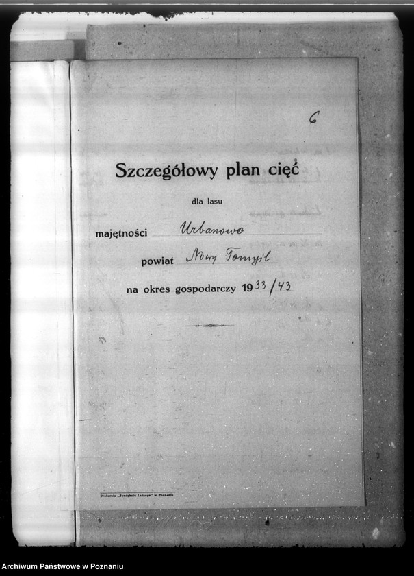 Obraz 10 z jednostki "Plan urządzenia gospodarstwa leśnego dla lasu majętności Urbanowo powiat nowotomyski 1933-1943"