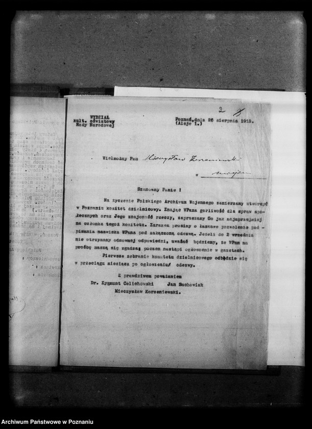 image.from.unit.number "Polskie Archiwum Wojenne- Delegatura w Poznaniu [korespondencja różna.]"