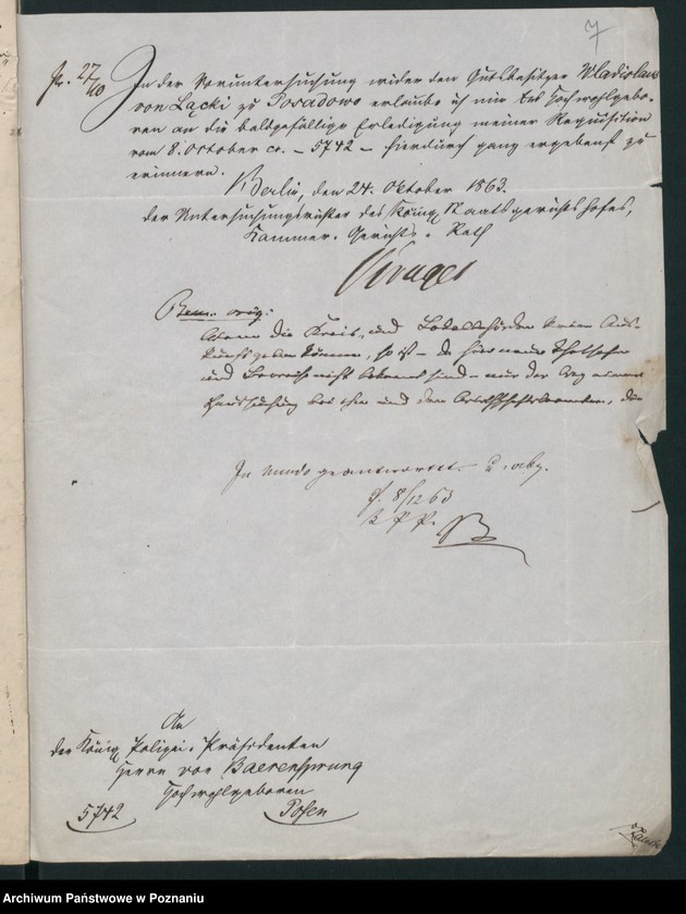 Obraz 11 z jednostki "A. betr. Wladislaus von Łącki auf Posadowo /Bemühungen um Grafentitel/ - auch Stefan und Anton"