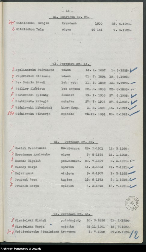 Obraz 18 z jednostki "[Obwód VI - głosuje w Katolickiej Powszechnej Szkole Żeńskiej /listy wyborców/]"