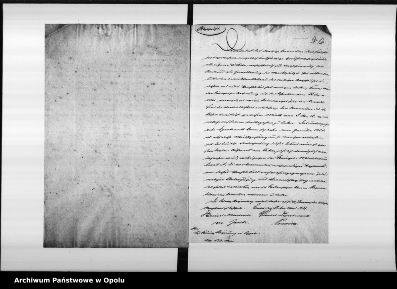 Obraz 8 z jednostki "Acta die bei der Stadt Oppeln dem Staate gehörenden [Garnisongebäude] so wie die Verwei[...] und die Miethe für die Hauptwacht Vol. I de anno 1821"