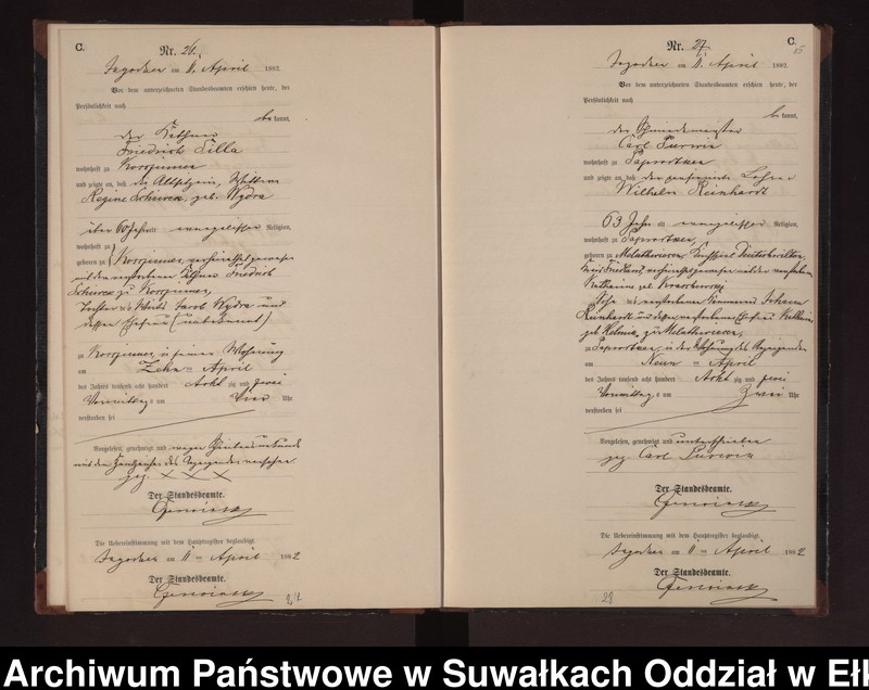 image.from.unit.number "Sterbe-Neben-Register des Preussischen Standes-Amtes Rydzewen Kreis Loetzen"