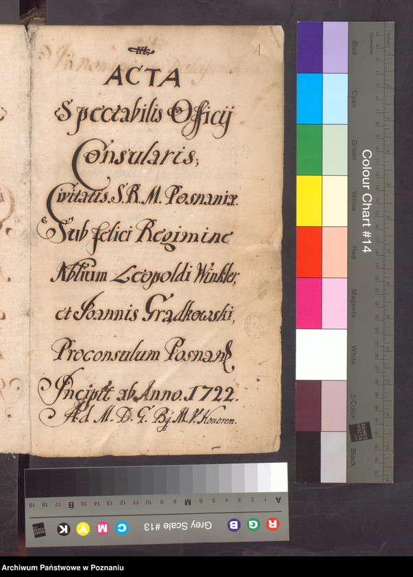 Obraz 4 z jednostki "Acta spectabilis officii consularis civitatis SR.Mtis Posnaniae ...sub notariatu Stanislai Gąsawski SR.Mtis secretari ac officii praesentis notarii"