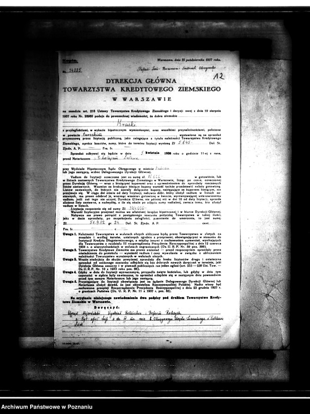 Obraz 16 z jednostki "Przewłaszczenie sądowe parcel z majątku Kraski powiatu tureckiego"