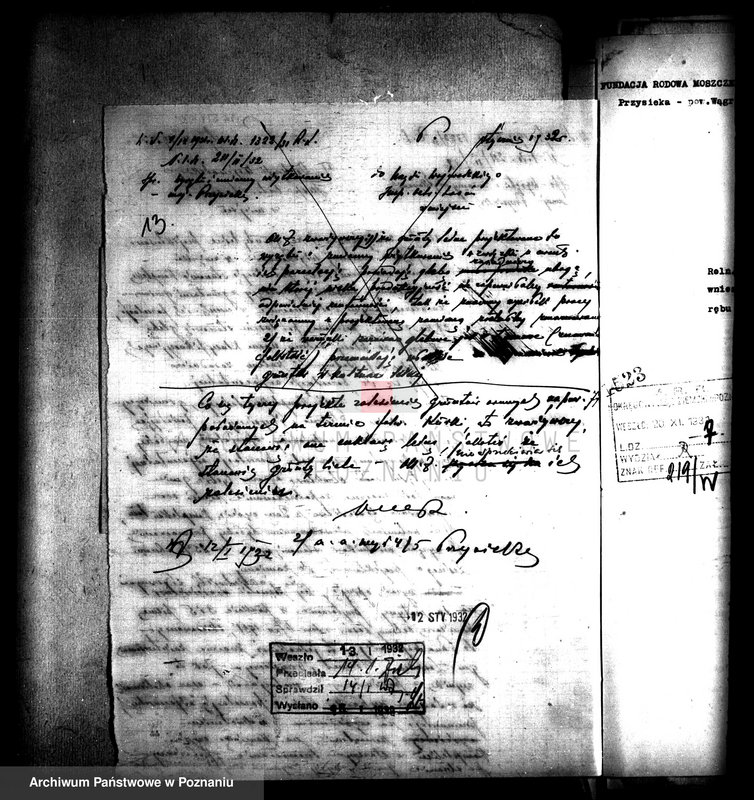 Obraz 18 z jednostki "Majątek Przysieka powiatu wągrowieckiego wyłączenie z art. 4 i 5 ustawy o wykonaniu reformy rolnej Fundacja rodowa Moszczeńskich"