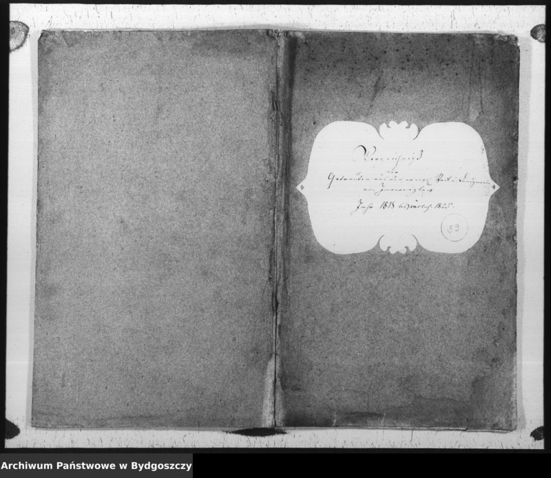 image.from.unit.number "Verzeichniss der Getrauten aus der evangel. Stadt- und Landgemeinde von Inowrazlaw Jahr 1818 bis incl. 1825"