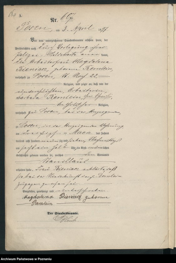 Obraz 19 z jednostki "Księga urodzeń t. II"