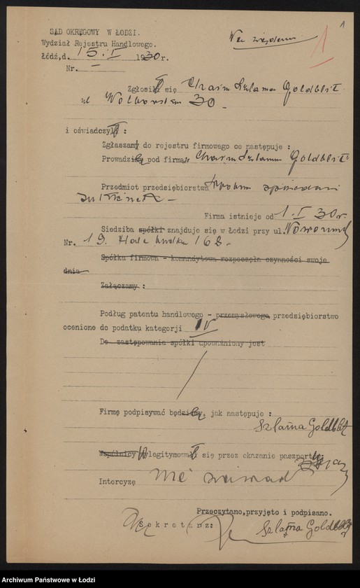 Obraz 3 z jednostki "Chaim Szlama Golblit- drobna sprzedaż sukienek"