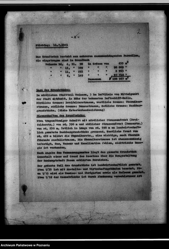 Obraz 5 z jednostki "Gauerziehungsheim Posen. Hauptgelände. Schätzungsbericht."