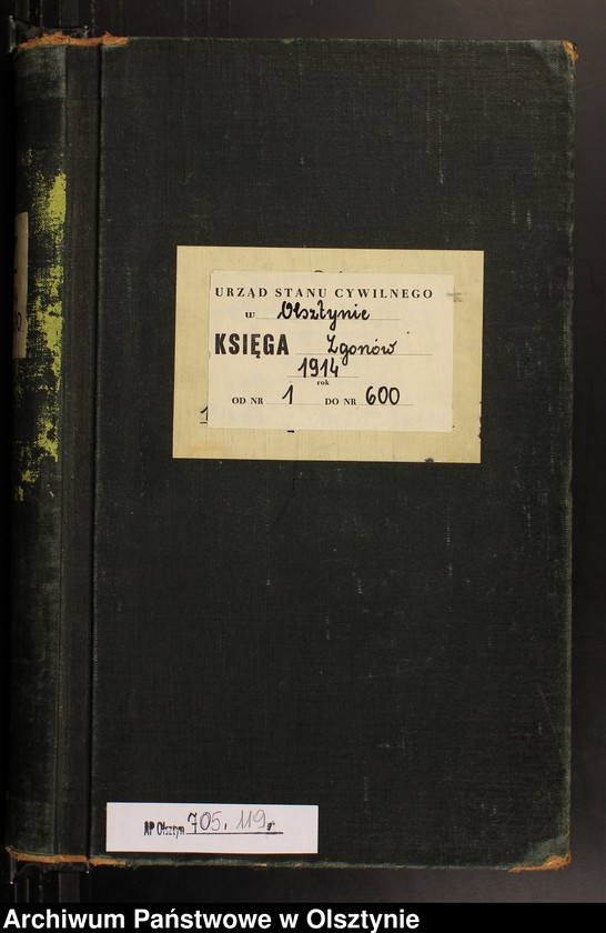 image.from.unit.number "Sterbe-Haupt-Register Tom I, Nr 1-600"