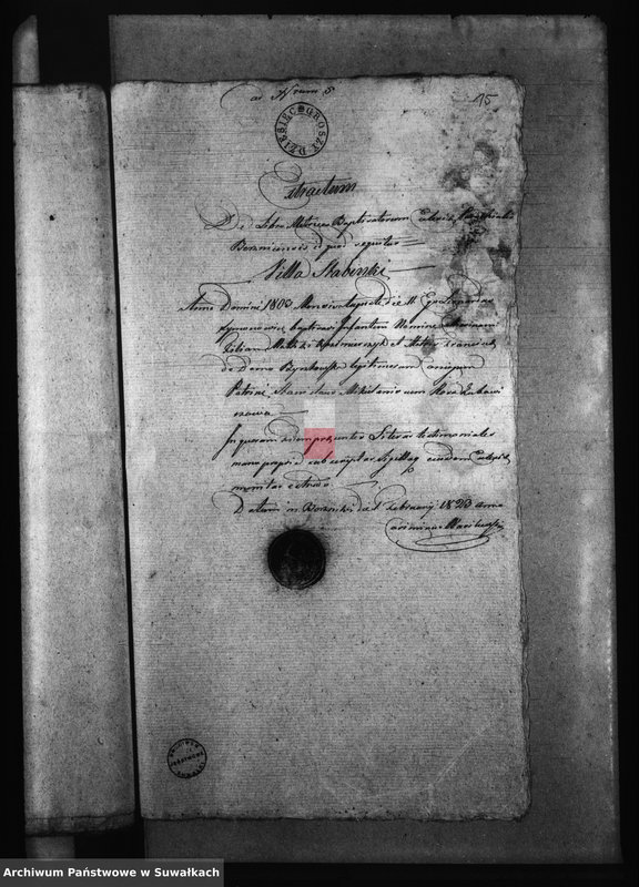 image.from.unit.number "Metryki czyli Wypisy służące do Akt Ślubnych Gminy Berzniki na Rok 1823"