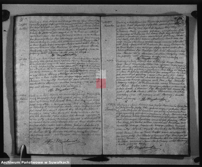image.from.unit.number "Duplikat Urodzonych, Zaślubionych i Zejscia Parafii Filipowskiej za rok 1845"