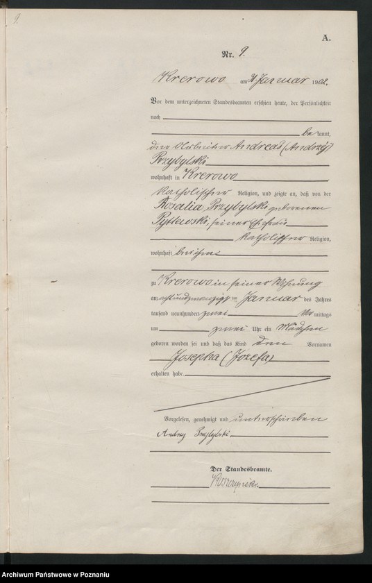 Obraz 12 z jednostki "Geburts-Haupt-Register"