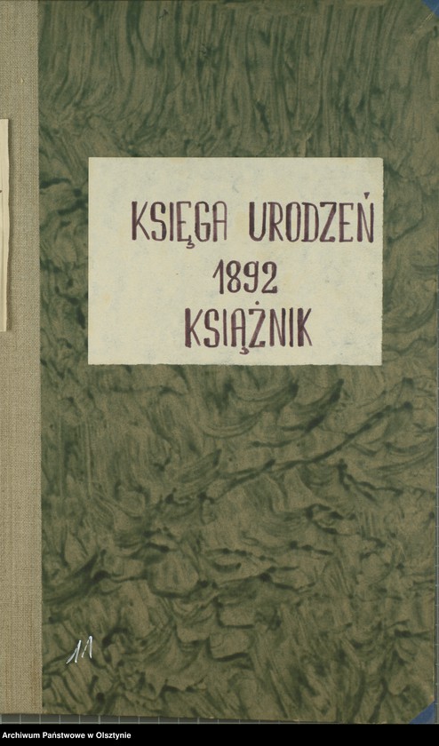 image.from.unit.number "Geburts-Neben-Register Nr 1,11 i 17 /Fragmenty księgi/"