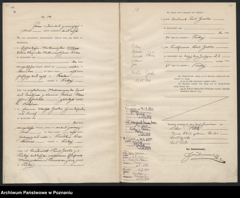 Obraz 16 z jednostki "Księga miejscowa małżeństw"