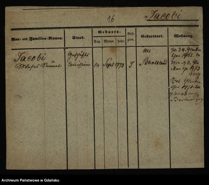 image.from.unit.number "Karty meldunkowe: Jacobi Karl - Jacoby"