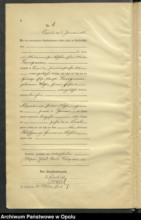 image.from.unit.number "Urząd Stanu Cywilnego Opole Księga Urodzeń Rok 1913 1-539"
