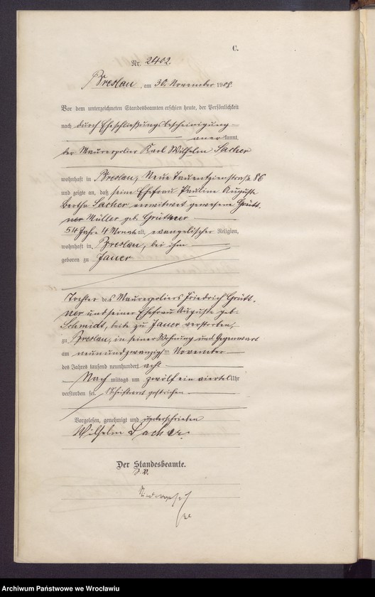 image.from.unit.number "Sterbe-Haupt-Register Breslau II 1908 Band 7"