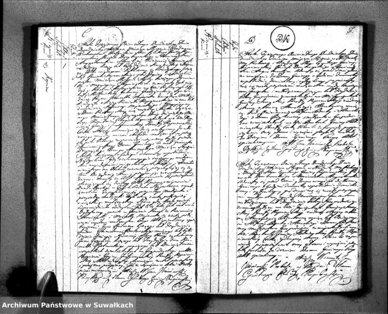 Obraz 6 z jednostki "Akta Zaślubionych Gminy Kopciowskiey Powiatu Dombrowskiego w Woiewództwie Augustowskim od 1-go Stycznia 1820 roku"