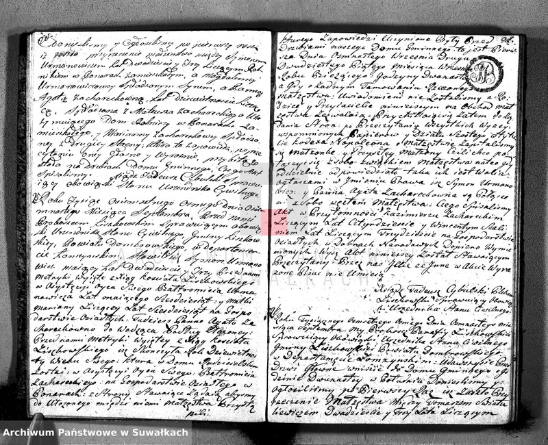 Obraz 14 z jednostki "Ta księga Małżeństw Honorowa Parafij Liszkowskiey"