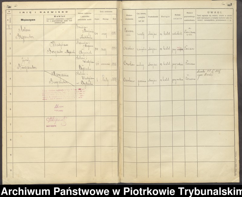 Obraz 5 z jednostki "[Księga ludności stałej gminy Ręczno] wieś i kolonia Tomawa"