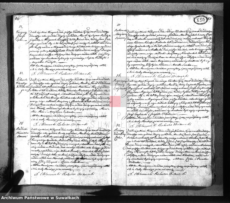 image.from.unit.number "Duplikat parafij wiżaynskiey z roku 1829"