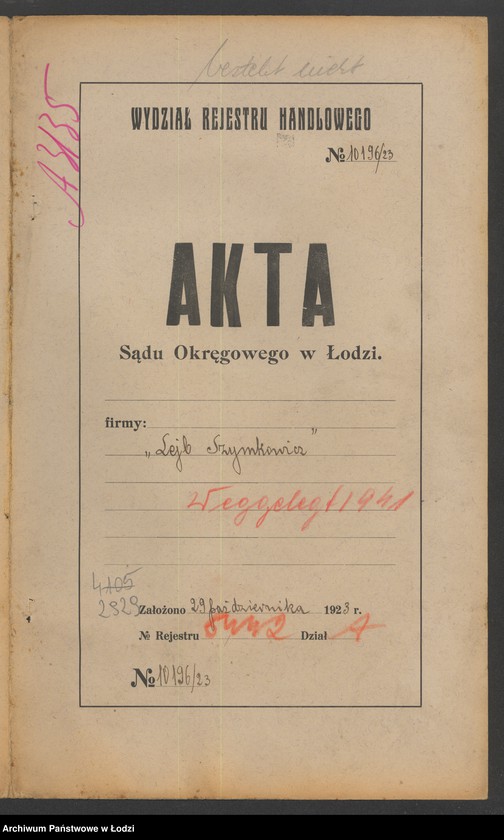 Obraz 2 z jednostki "Lejb Szymkowicz- handel mąką i zbożem"