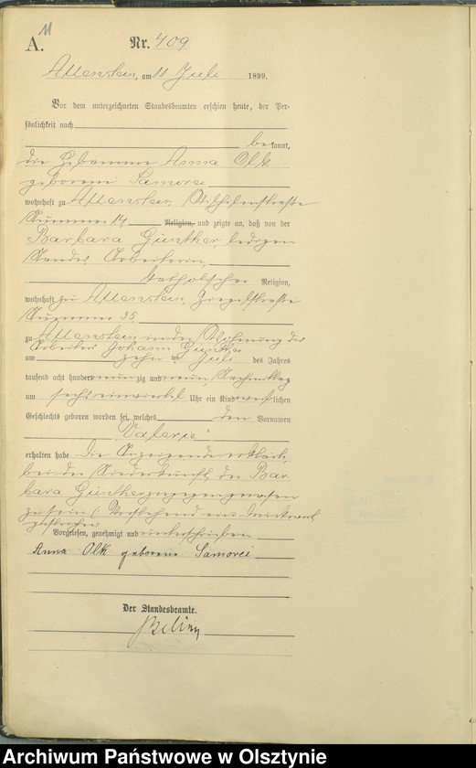 image.from.unit.number "Geburts-Haupt-Register Tom II,Nr 400 - 792"