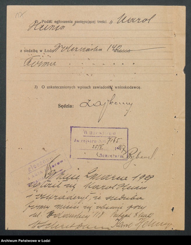 Obraz 19 z jednostki "Karol Heinem – sprzedaż przędzy i manufaktury"