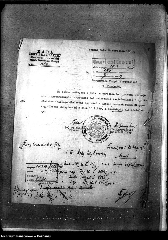 Obraz 8 z jednostki "Sprawy lekarzy [umowy i korespondencja] Okręg. Urząd Ubezpiecz."