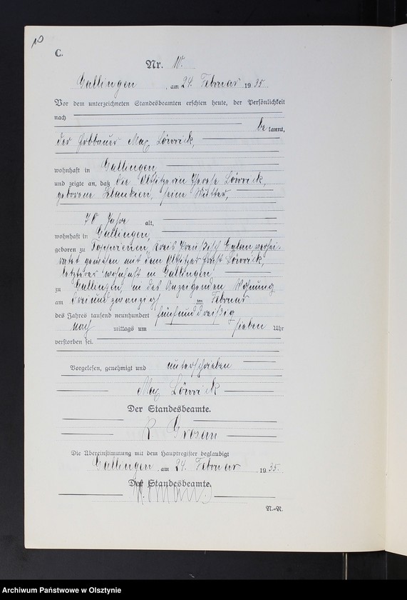 image.from.unit.number "Sterbe-Neben-Register Nr 1 - 26 [ Księga zgonów - wtóropis ]"