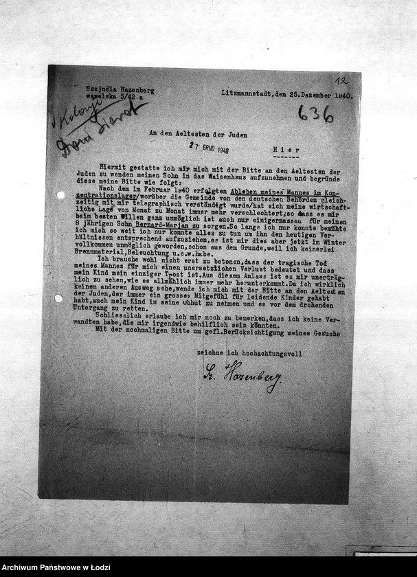 Obraz 15 z jednostki "[Podania o umieszczenie dzieci w domu sierot, żłobku, przedszkolu, na kolonii]"