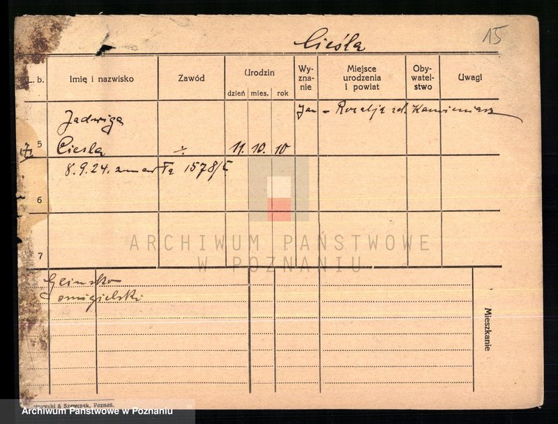 Obraz 17 z jednostki "Cieśla - Cieszyna"