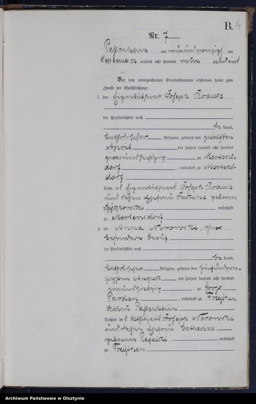 image.from.unit.number "Heiraths-Haupt-Register Nr 1 - 13"