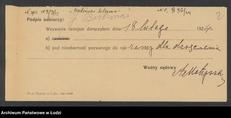 Obraz 4 z jednostki "Szlama Berliński – sprzedaż podszewek"