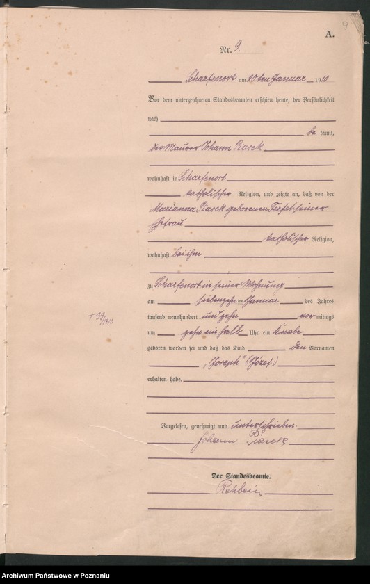 Obraz 12 z jednostki "[Rejestr główny urodzeń]"