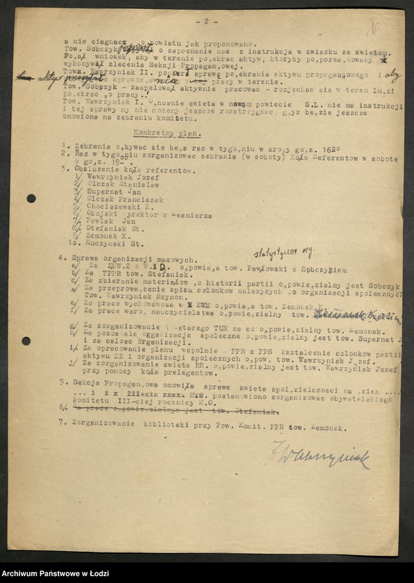 Obraz 11 z jednostki "Sprawozdania [z działalności, protokoły posiedzeń] sekcji propagandy komitetów powiatowych i komitetów miejskich"