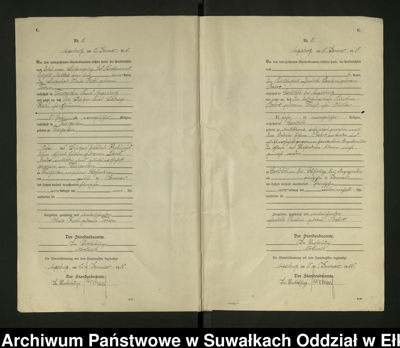 image.from.unit.number "[Sterbe - Register (Neben - Register) Standesamt Angerburg einschl. der Bezirke Gr. Strengeln, Kehlen und Prinowen]"