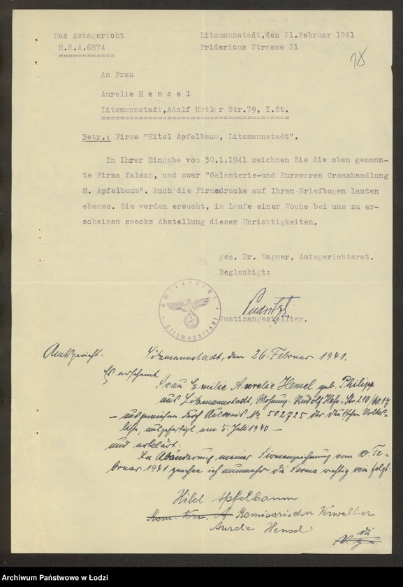 Obraz 20 z jednostki "Hitel Apfelbaum – sklep galanteryjny"