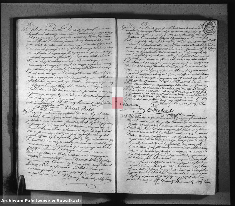 image.from.unit.number "Duplikat aktów urodzonych, zaślubionych i zejścia parafij sejneńskiej z roku 1846"