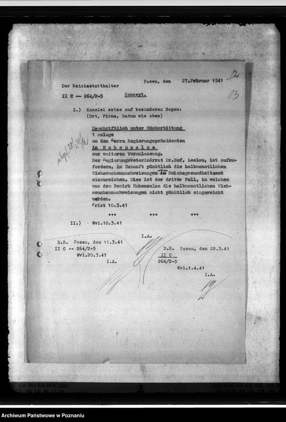 Obraz 17 z jednostki "Anzeigeflichtige Seuchen. Bekämpfung der Tollwut, Maul- und Klauenseuche"