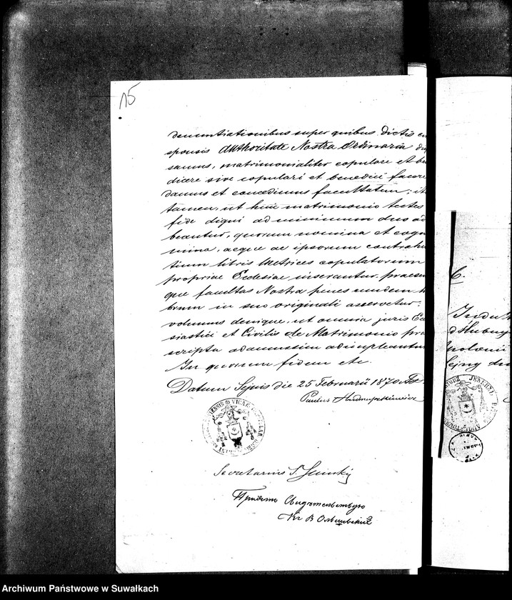 Obraz 18 z jednostki "Dokumenta k Aktom brakosočetavšichsja Prichoda Vigry v 1870 godu"