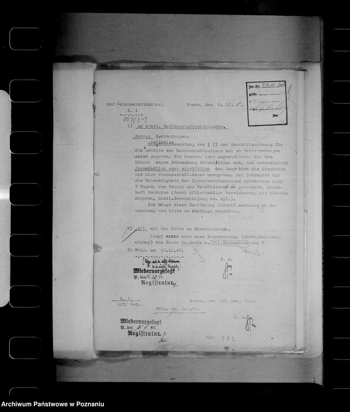 Obraz 5 z jednostki "Einsetzung eines Vertrauensarztes und Errickung eines Sprechzimmers"