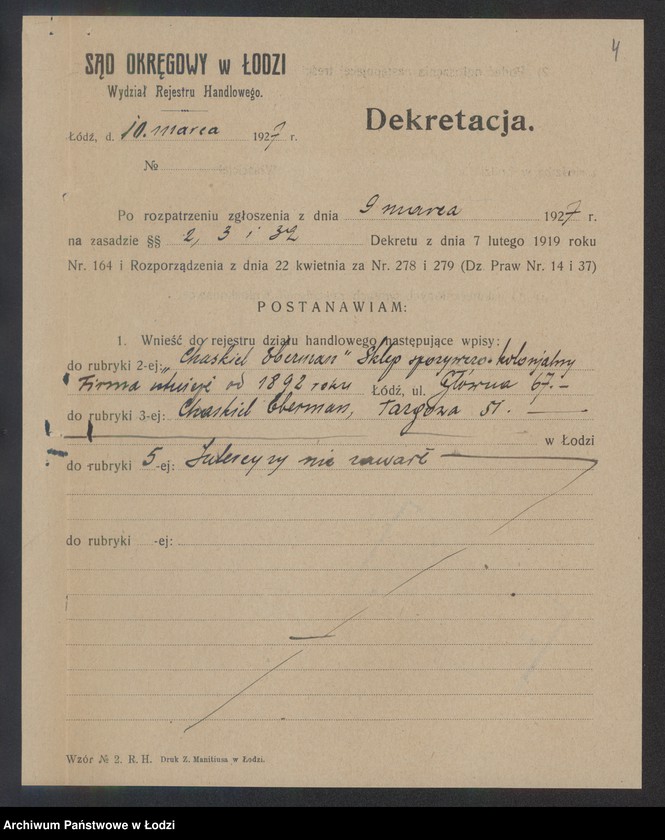 Obraz 6 z jednostki "Chaskiel Eberman – sklep spożywczo- kolonialny"