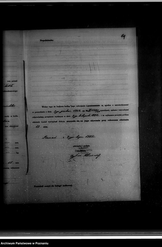 Obraz 19 z jednostki "Urząd Budownictwa Wydziału Powiatowego we Wrześni nr woj. kotła 5595"