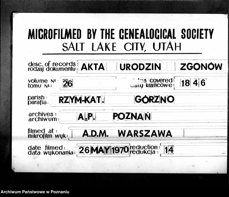 Obraz 1 z jednostki "Duplikat urodzonych, zaślubionych i zmarłych"