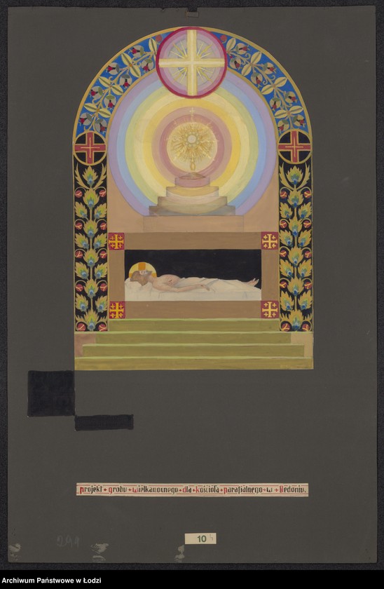 Obraz 6 z jednostki "Projekt grobu wielkanocnego dla kościoła parafialnego w Bedoniu"