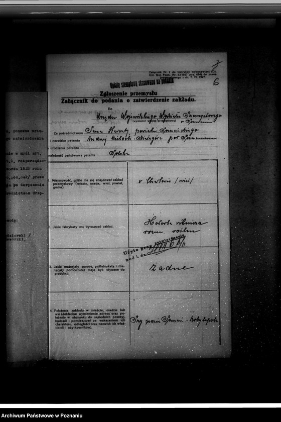 Obraz 10 z jednostki "Zatwierdzenie projektu zakładu przemysłowego ogrodnictwa A. Mielocha w Białej Górze powiat poznański"