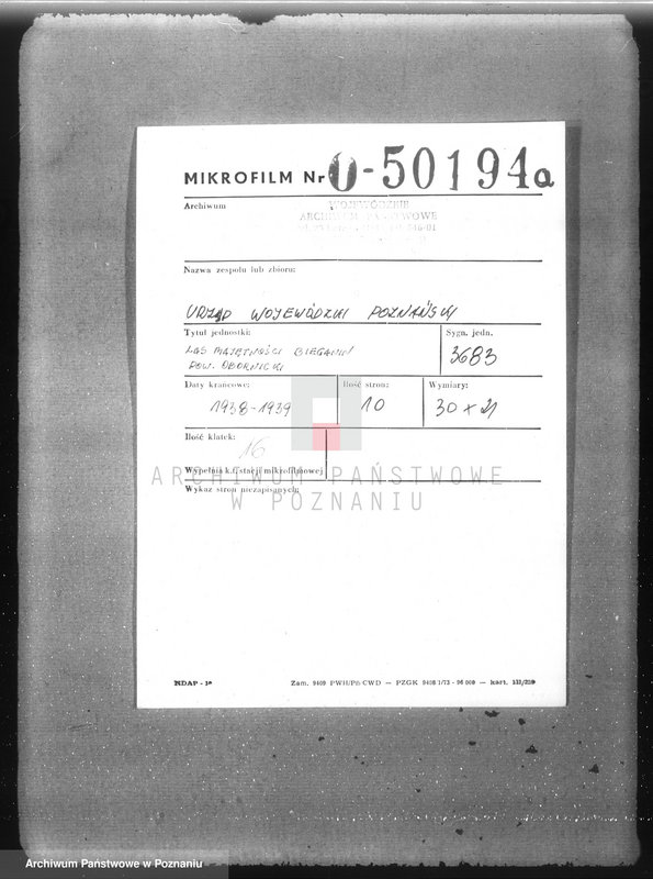 Obraz 2 z jednostki "Las majętności Bieganin powiat obornicki"