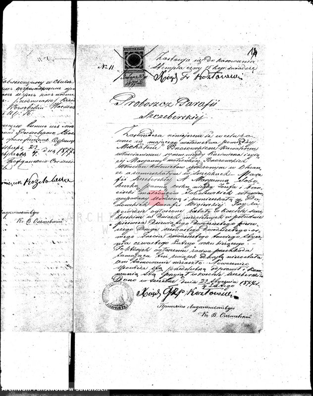 image.from.unit.number "Dokumenty k aktom brakosočetavšichsja Vigerskago Prichoda v 1877 godu."